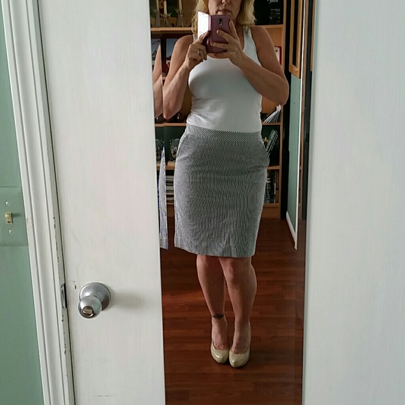 J. Crew seersucker skirt