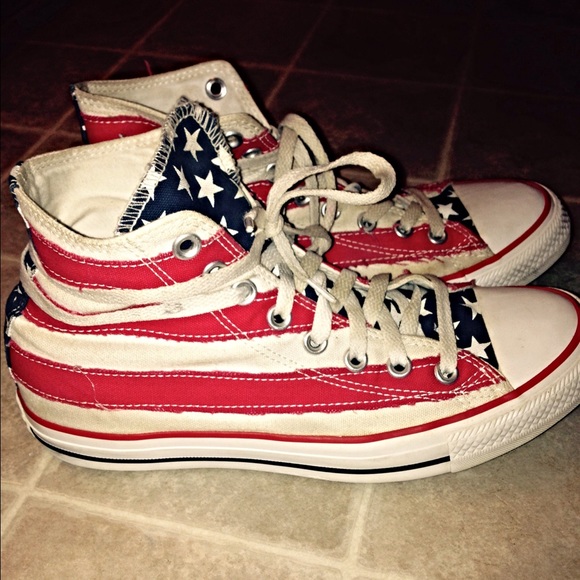 Unisex American flag converse