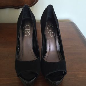 BCBG suede heels