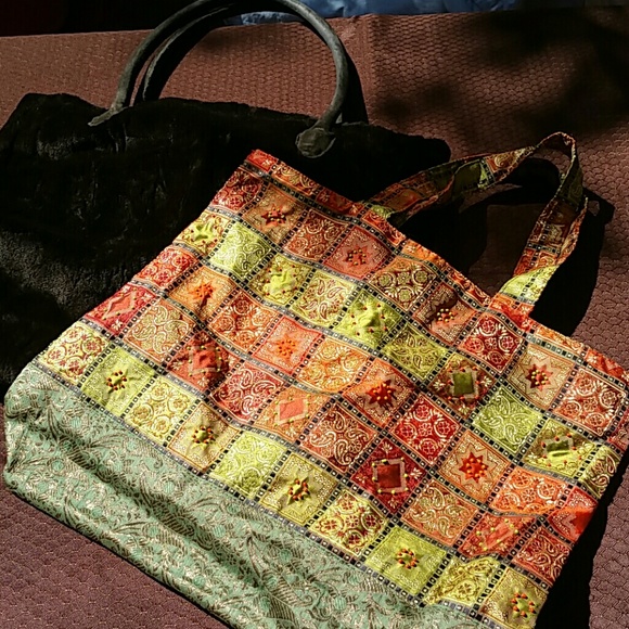 Handbag bundle faux mink 1 silk