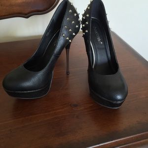 Platform studded heels