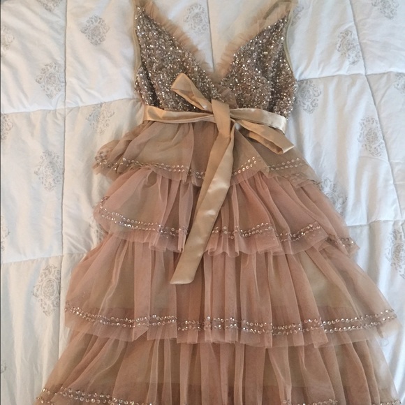 Sequined tiered cocktail dress