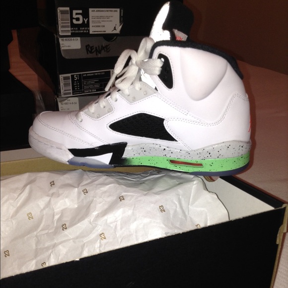 Air Jordan Space Jam "Poison Green" 5's - Picture 3 of 4