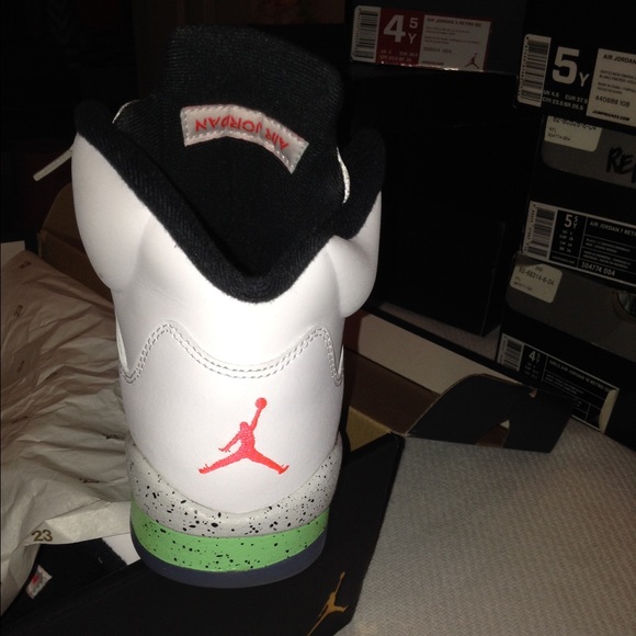 Air Jordan Space Jam "Poison Green" 5's - Picture 4 of 4