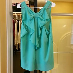 Teal Bow Back Tank