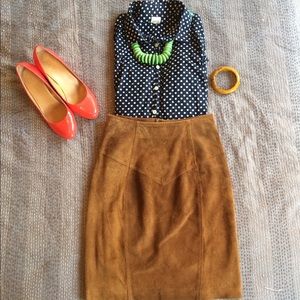 Vintage suede skirt