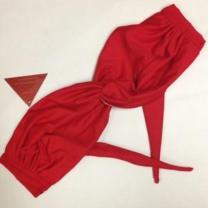 Red San Lorenzo twist bandeau