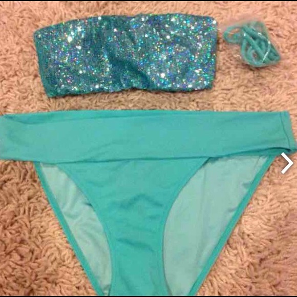Victoria's Secret bandeau swimsuit.
