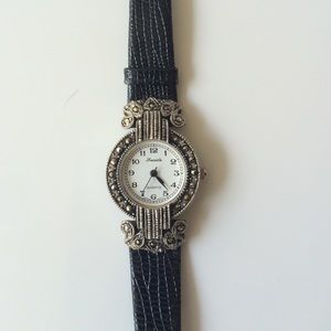Vintage Lucida marcasite Quartz watch