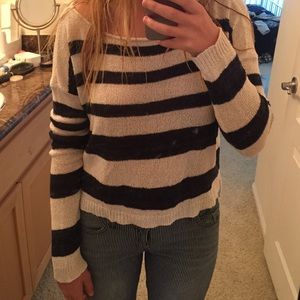 Striped navy and white Hollister sweater