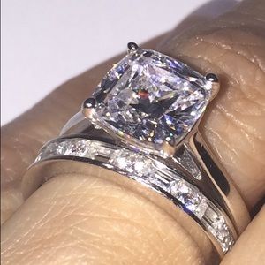 Epiphany  Diamonique bridal ring set
