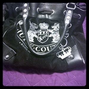 Juicy couture suede black purse