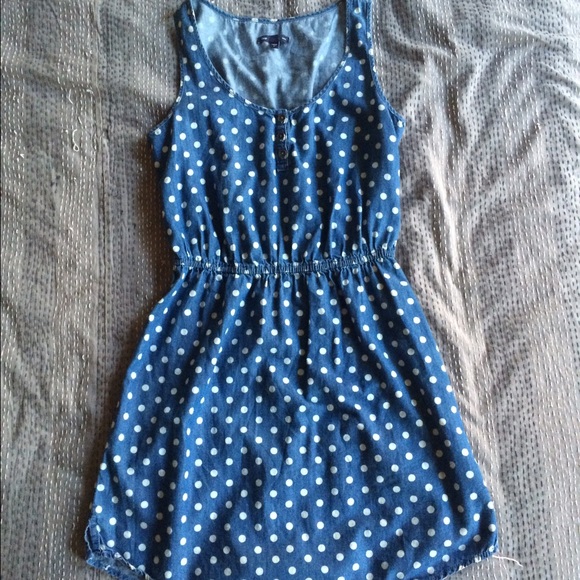 Chambray/denim tank dress
