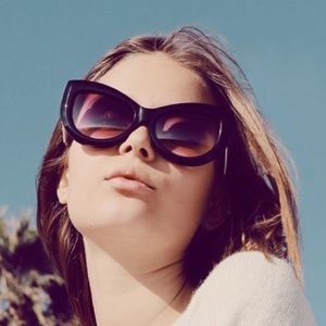 Wildfox Kitten Black Oversized Sunglasses 😎