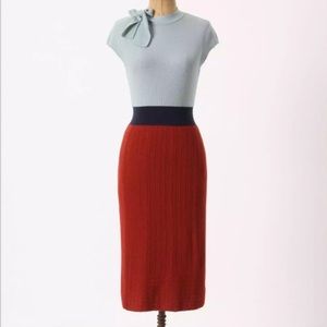 Anthropologie tie neck sweater dress