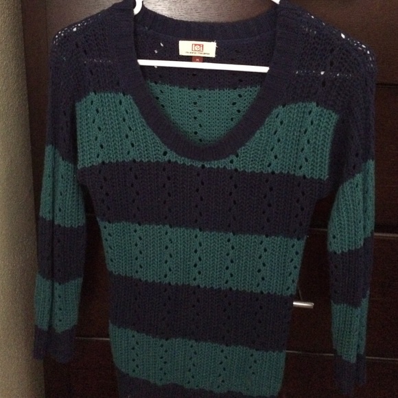 Blue and green sweater