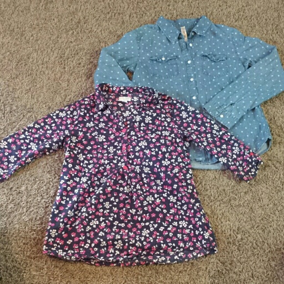 Girls Button Up Shirt Bundle