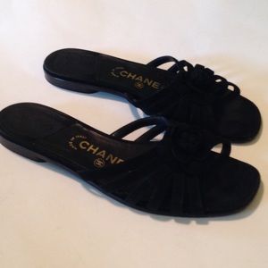 Chanel sandals - black suede