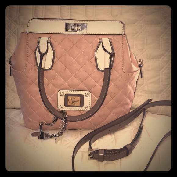 Guess convertible satchel bag Rose Pink