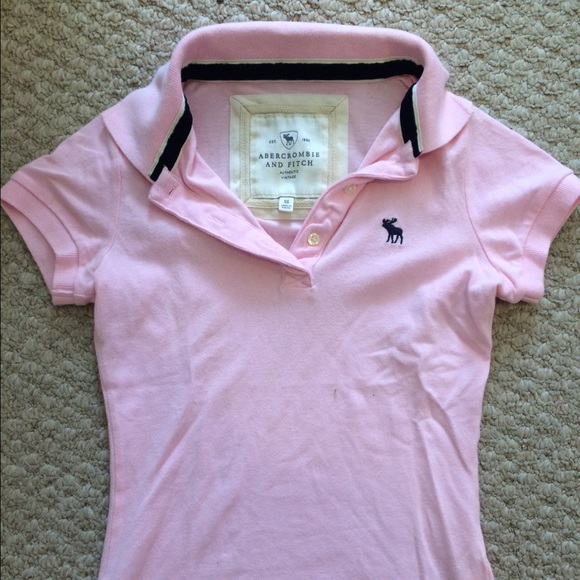 Abercrombie & Fitch Iconic solid light pink polo