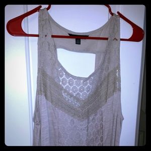 American Eagle Outfitters light brown flow tank to