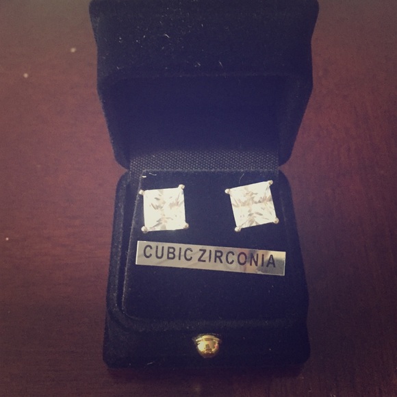 New in box faux diamond earrings