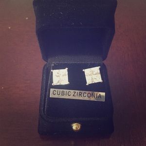 New in box faux diamond earrings