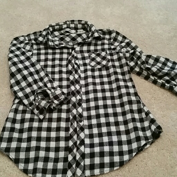 Black & White Plaid Top