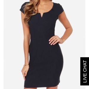 ✨Reduced Price!✨Lulus Work Wonders Navy Blue Dress