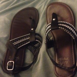 Cute black and silver sandles.