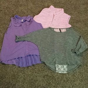 2 Girls Shirts and a Vest Bundle