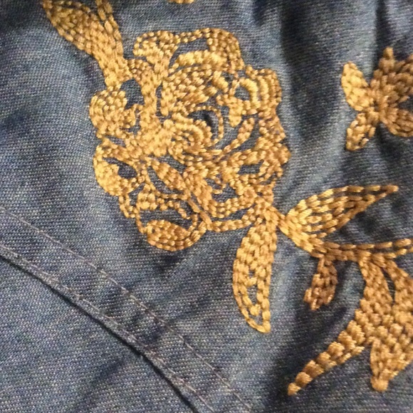 NFS❣️Chambray Embroider Tie Country Snap - Picture 4 of 6