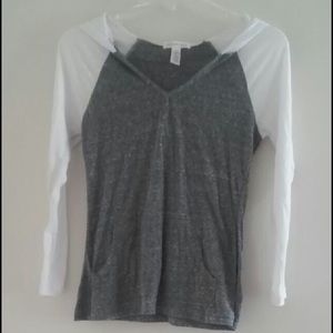 Grey & White long sleeve shirt