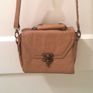 Tan small cross body purse