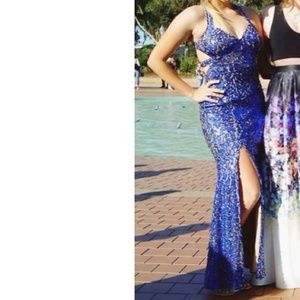 Blue Sparkly Evening Gown