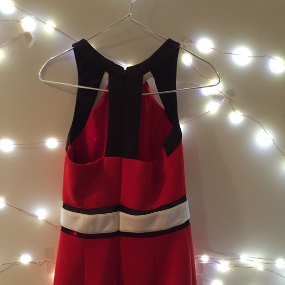 🎄🎁Scuba Bodycon Colorblock Valentine's D Dress - Picture 3 of 4