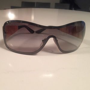 Salvatore Ferragamo wrap sunglasses with bamboo