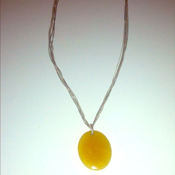 Kenneth Cole Long Yellow Pendant Necklace