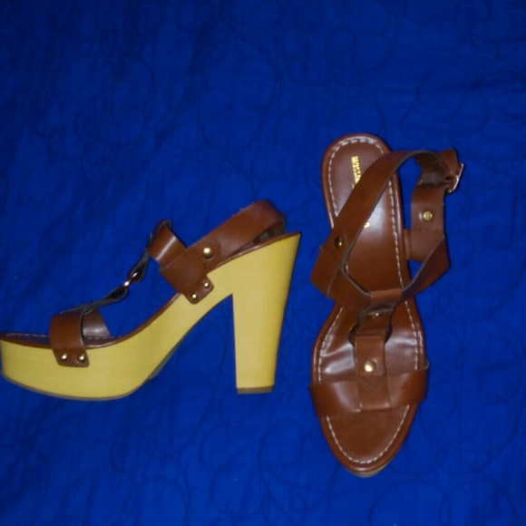 Womens cute. Brown wedges