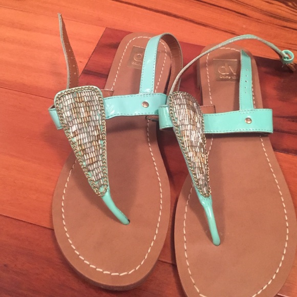 Sea foam green sandals