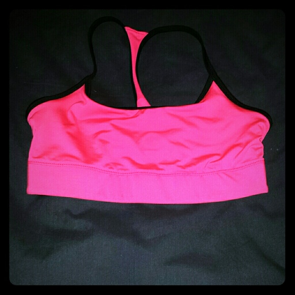 Champion black hot pink sports bra reversible S