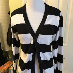 Black and white cardigan