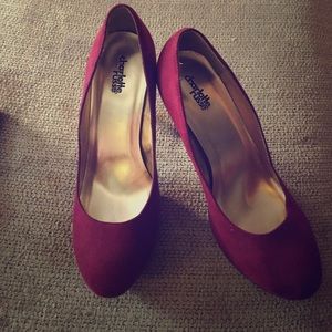 Charlotte Russe wine-colored heels size 10