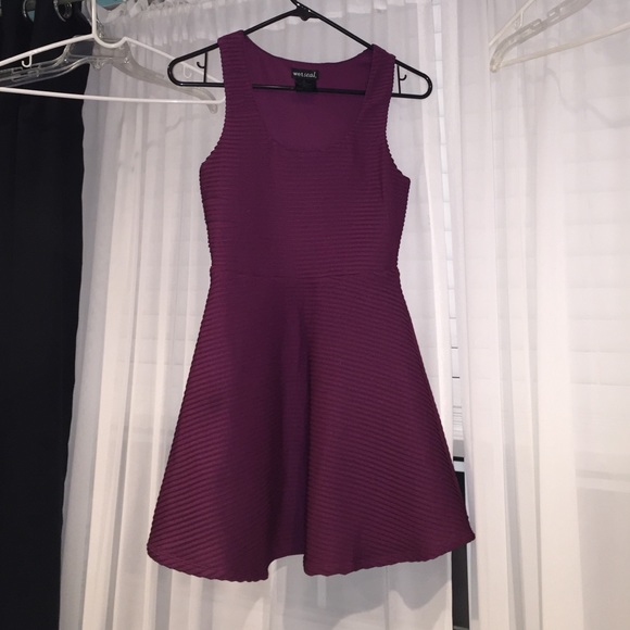 Wine color cute cocktail dress