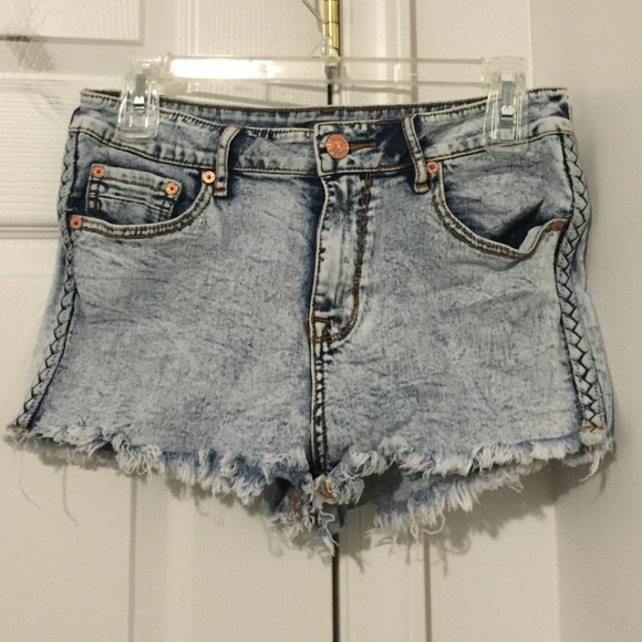 Braided cut off shorts