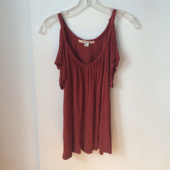 Off the shoulder red top