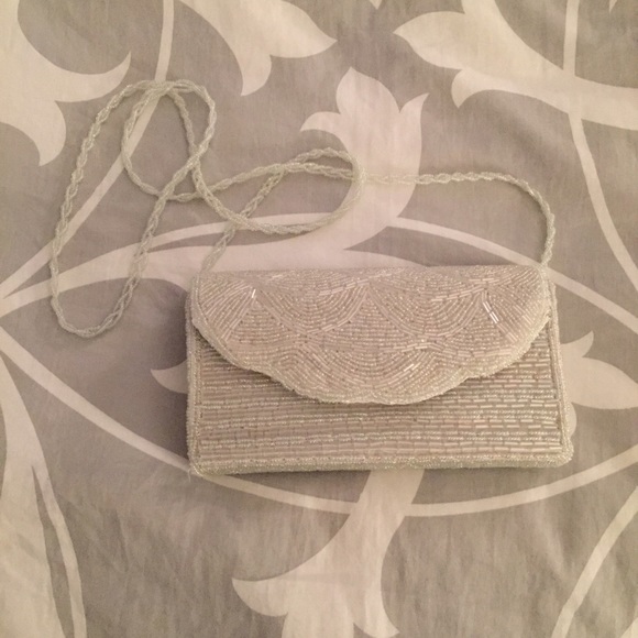 Gorgeous Hand Beaded Over the Shoulder Clutch