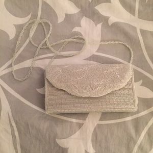 Gorgeous Hand Beaded Over the Shoulder Clutch