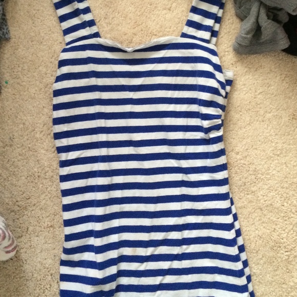 Blue striped tang top shirt. Only worn twice