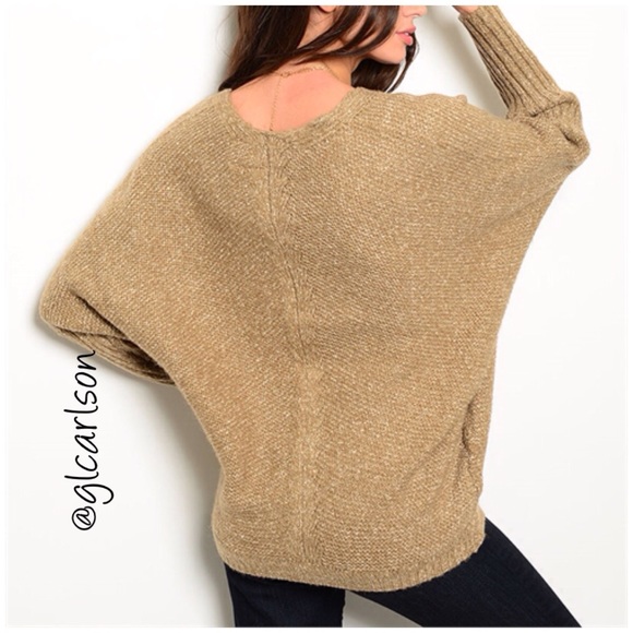SOLD OUT…Light Brown Batwing Sweater - Picture 2 of 4